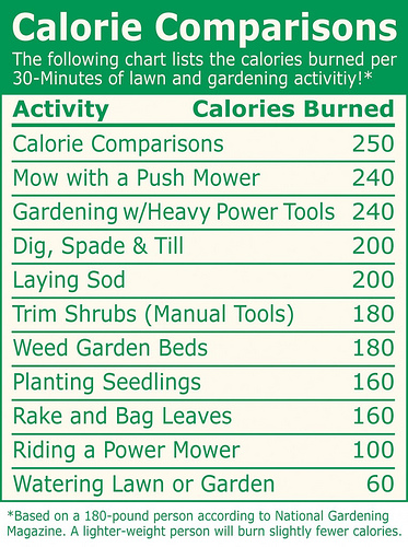 calorie chart